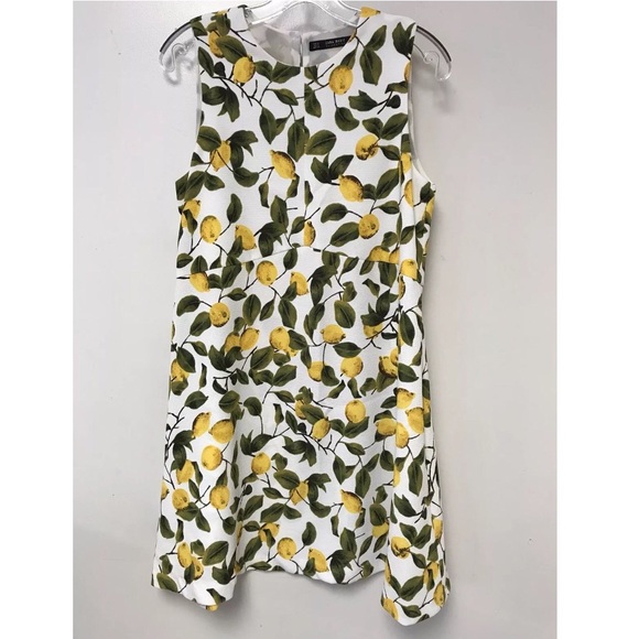 Zara Dresses & Skirts - FLASH SALE: Lemon Print Shift Dress - Zara NWT